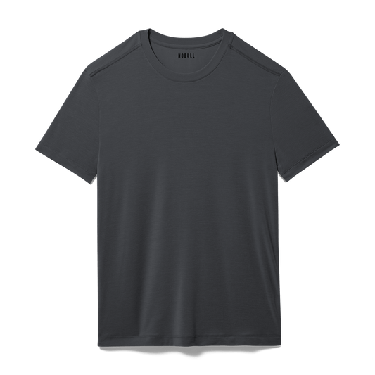 Charcoal Heather Men's Tee Silhouette Angle.