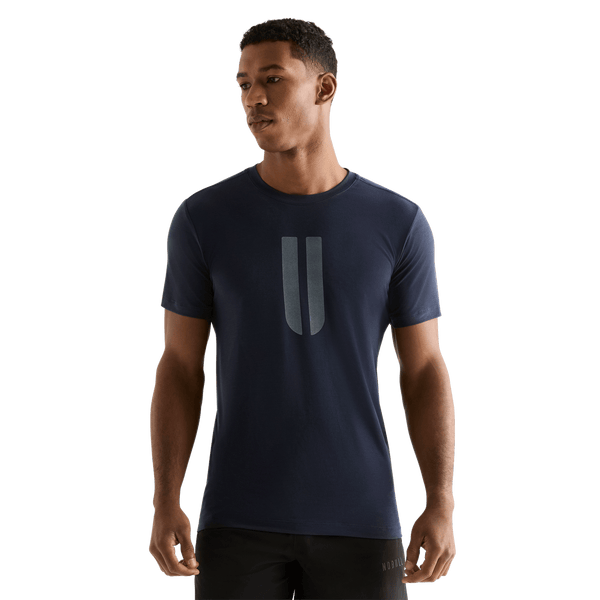 Night Navy Men's U Tee Front Angle.