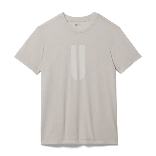 Oatmeal Men's U Tee Silhouette Angle.