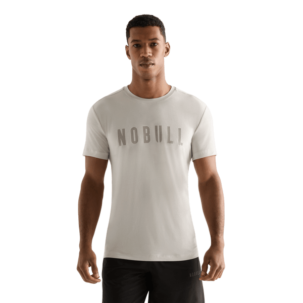 Crater Grey Men's NOBULL Tee Front Angle.