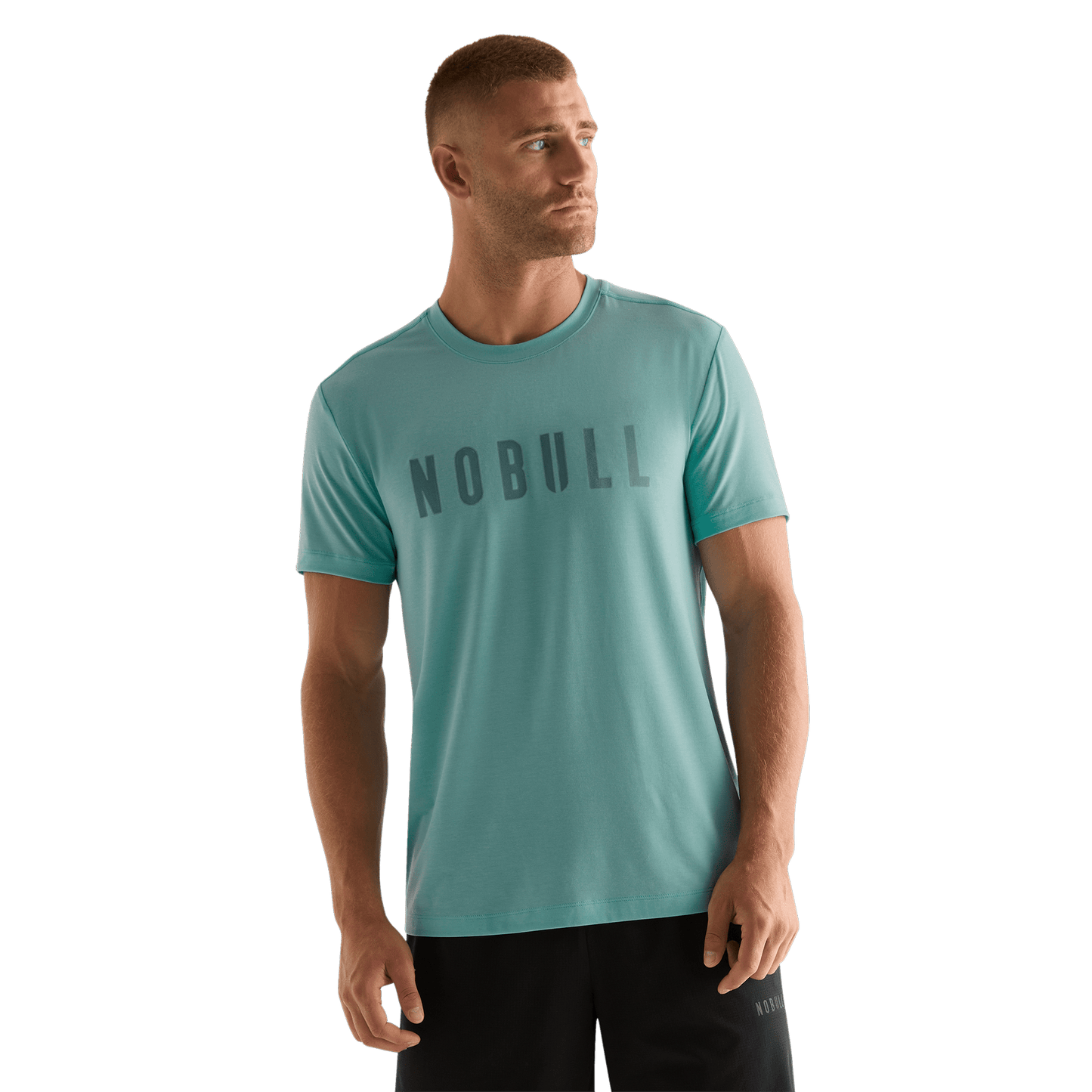 Oil Blue Men's NOBULL Tee Front Angle.
