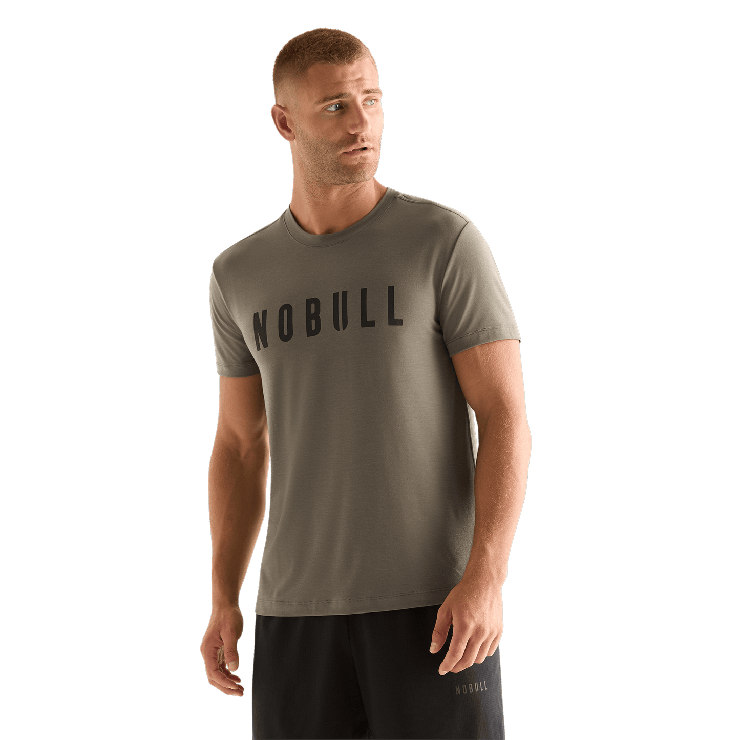 Dark Fallen Rock Men's NOBULL Tee Front Angle.