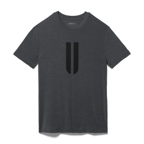 Charcoal Heather Men's U Tee Silhouette Angle.