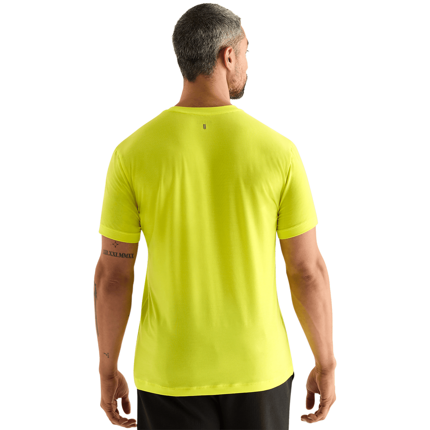 Neon Yellow Men's NOBULL Tee Back Angle.