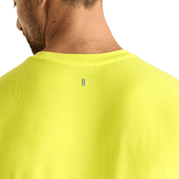 Neon Yellow Men's NOBULL Tee Back Detail Angle.