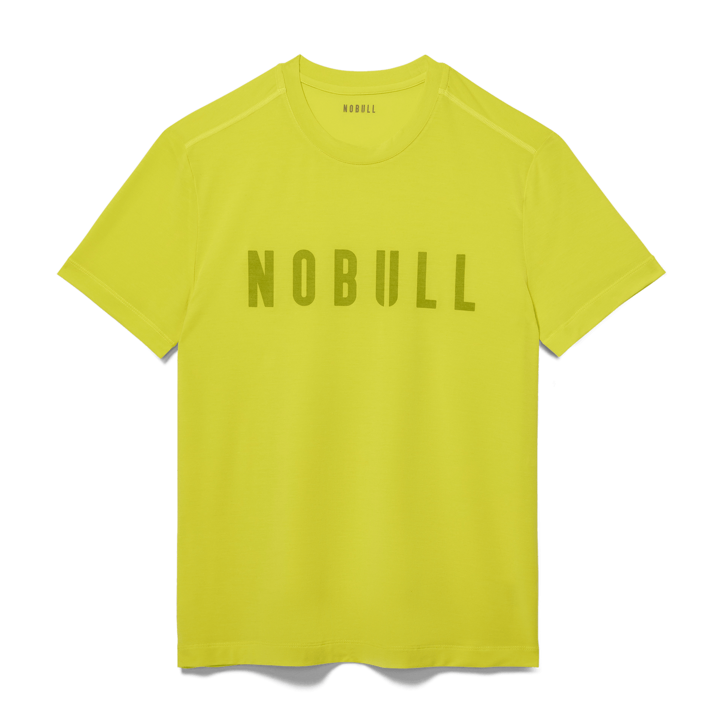 Neon Yellow Men's NOBULL Tee Silhouette Angle.