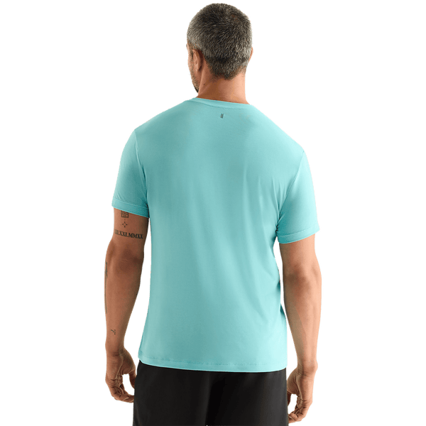 Aqua Heather Men's NOBULL Tee Back Angle.