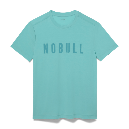 Aqua Heather Men's NOBULL Tee Silhouette Angle.