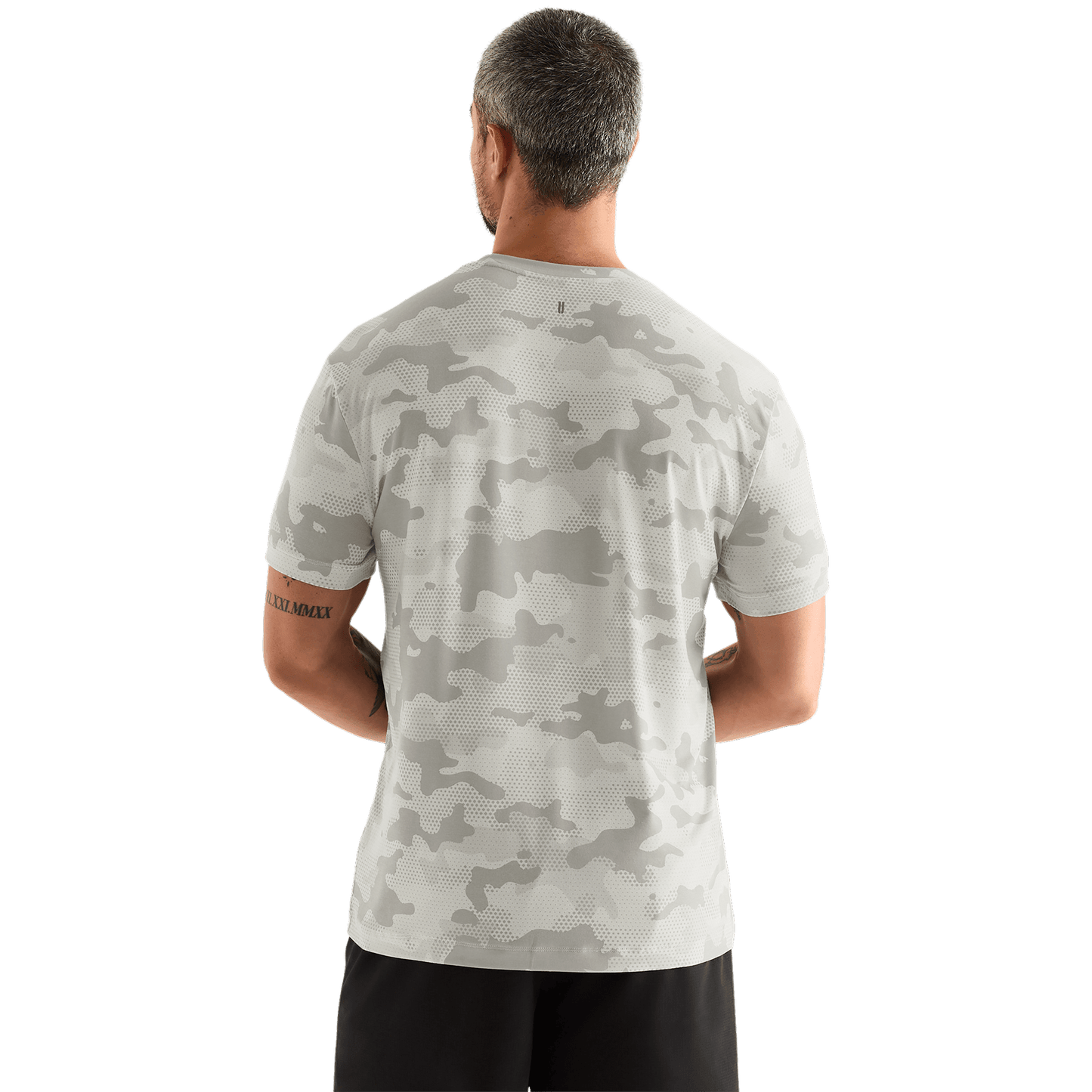 Light Grey Camo Men's Tee Back Angle.