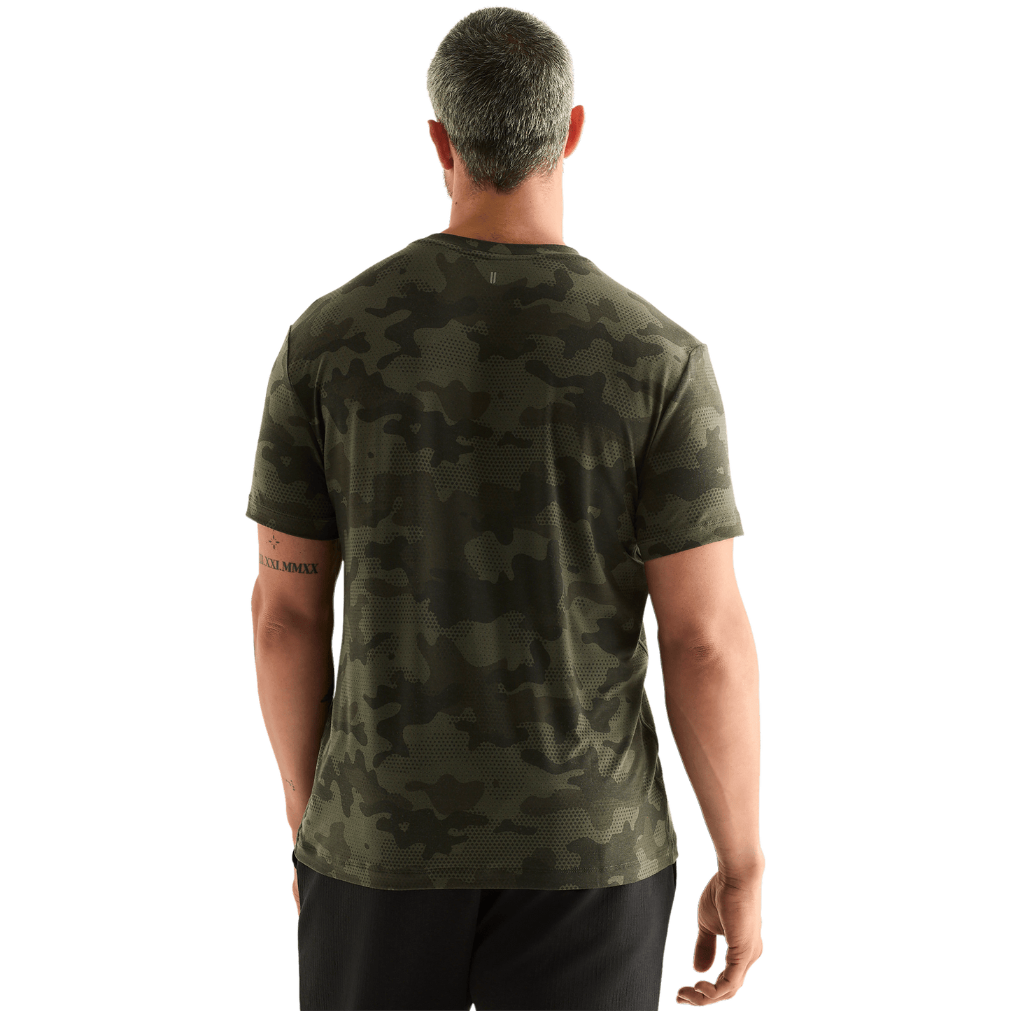 Dark Army Camo Men's Tee Back Angle.