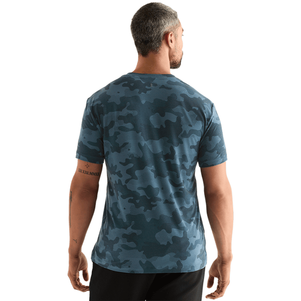 Coastal Blue Camo NOBULL Men's Tee Back Angle.