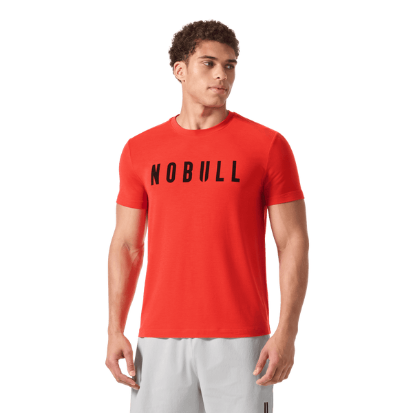 Men's Cayenne NOBULL Tee Front Waist Up Angle.