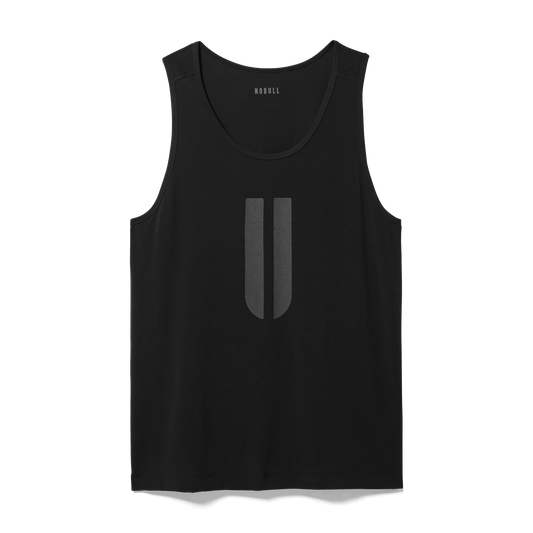Black Men's U Tank Silhouette Angle.