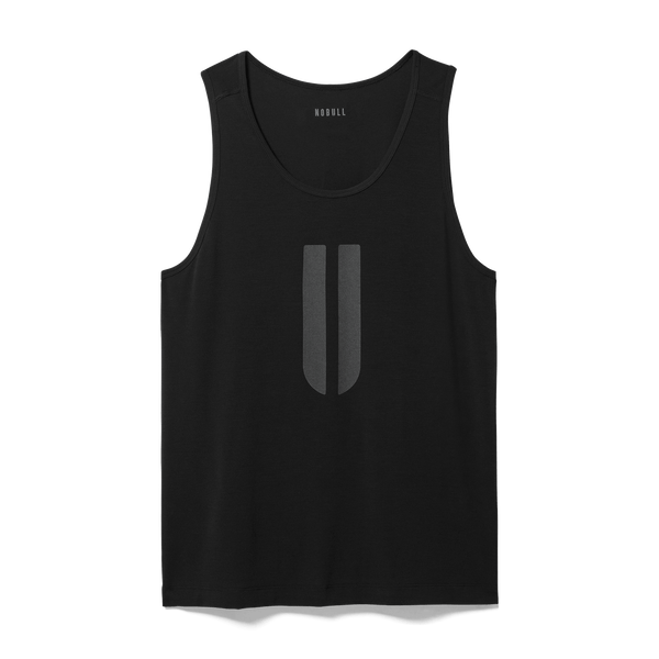 Black Men's U Tank Silhouette Angle.