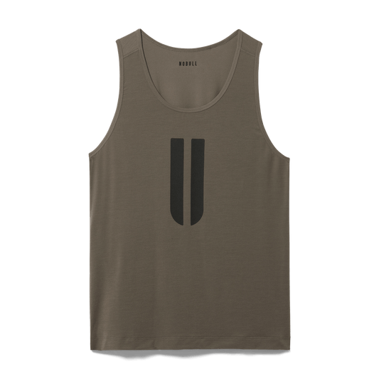 Dark Fallen Rock Men's U Tank Silhouette Angle.