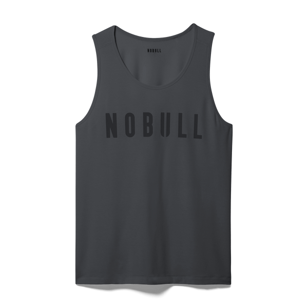 Charcoal Heather Men's NOBULL Tank Silhouette Angle.