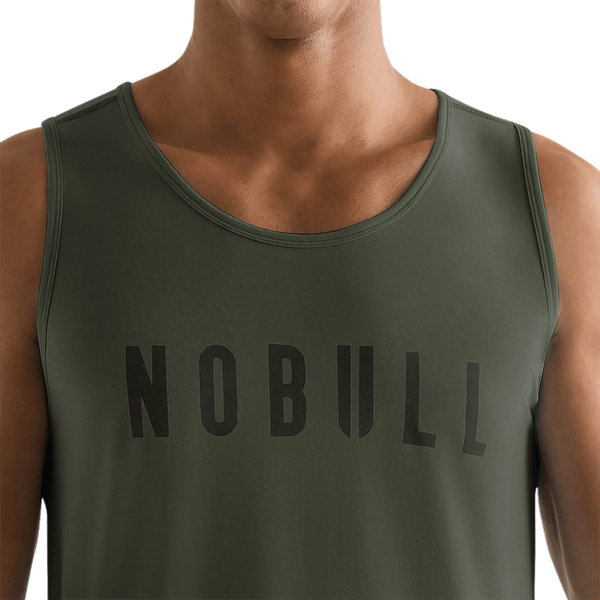 Dark Army Men's NOBULL Tank Detail Angle.