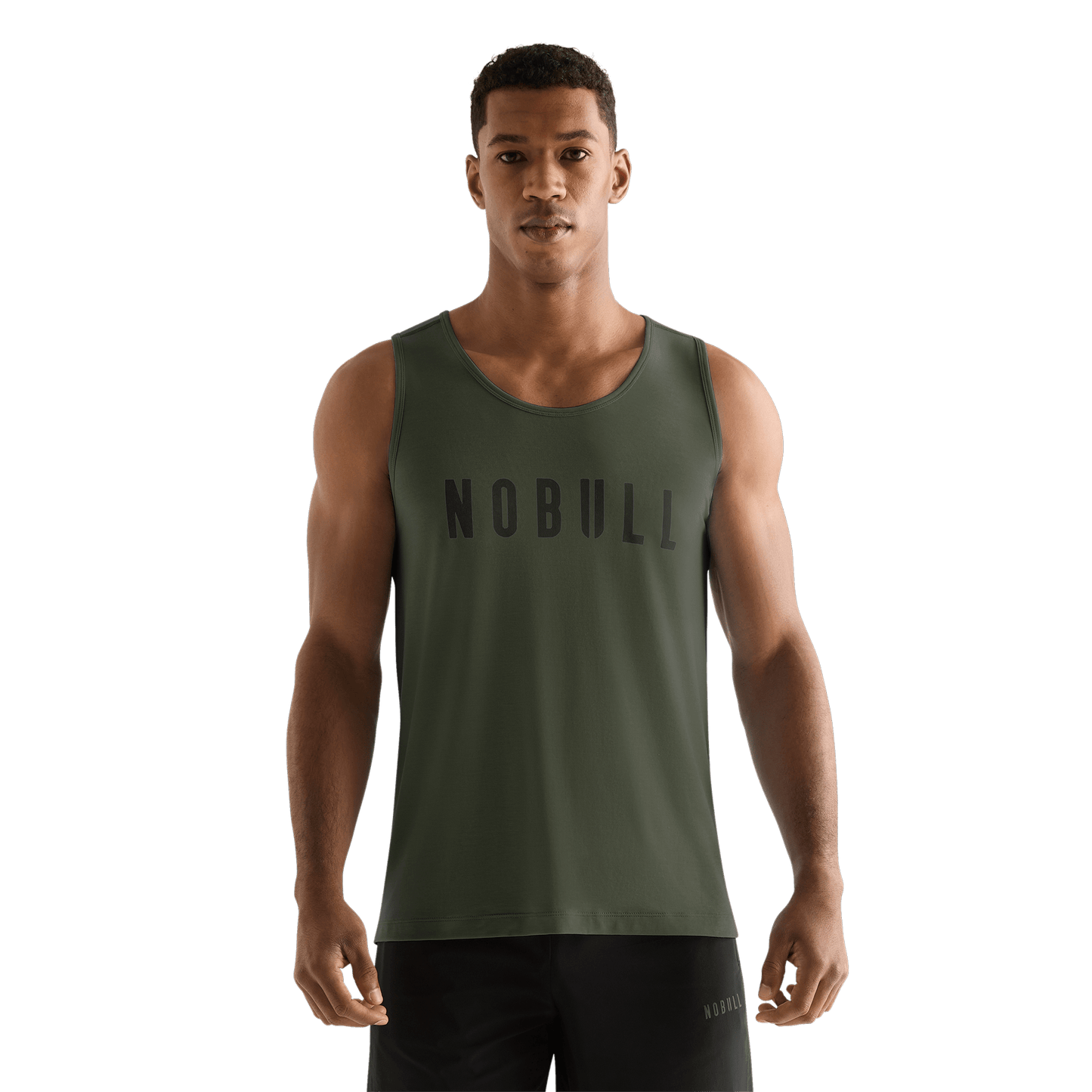 Dark Army Men's NOBULL Tank Front Angle.