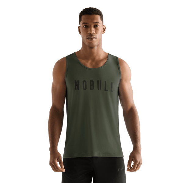 Dark Army Men's NOBULL Tank Front Angle.