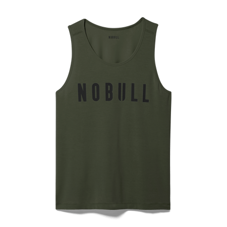 Dark Army Men's NOBULL Tank Silhouette Angle.