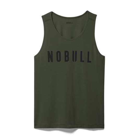 Dark Army Men's NOBULL Tank Silhouette Angle.