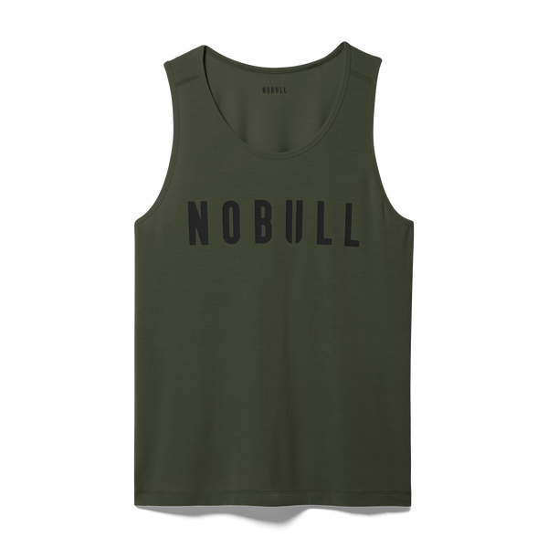 Dark Army Men's NOBULL Tank Silhouette Angle.