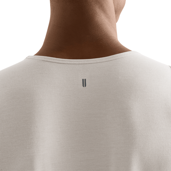Oatmeal Men's NOBULL Tank U Logo Angle.