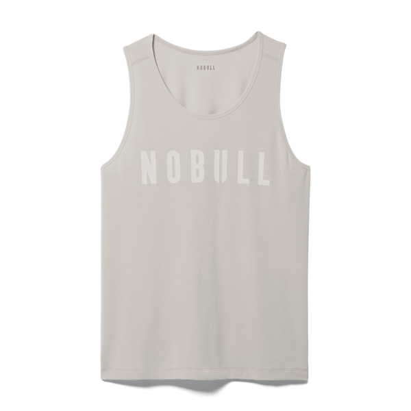 Oatmeal Men's NOBULL Tank Silhouette Angle.