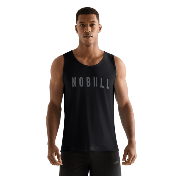 Black Men's NOBULL Tank Front Angle.