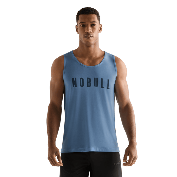 Copen Blue Men's NOBULL Tank Front Angle.