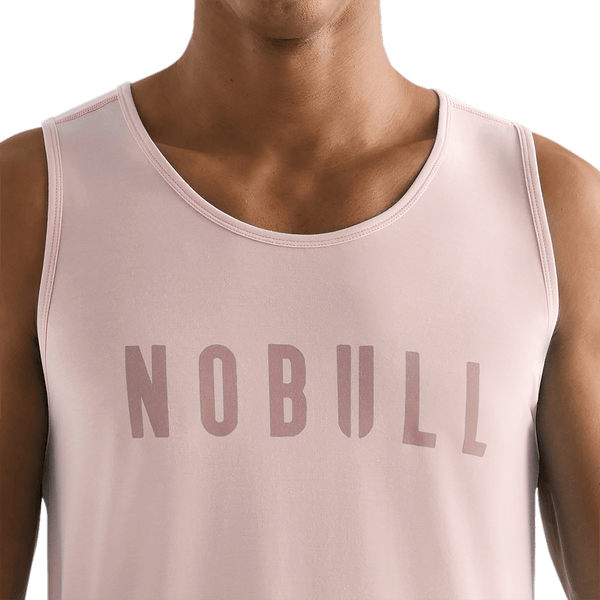 Dusty Rose Men's NOBULL Tank Detail Angle.