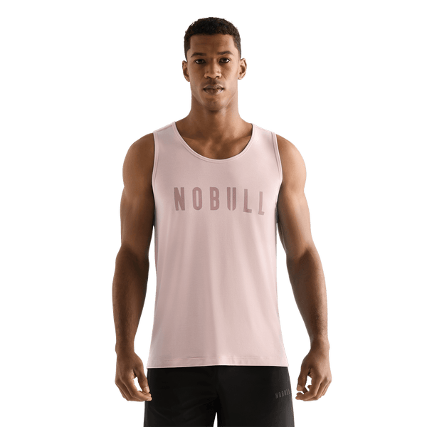 Dusty Rose Men's NOBULL Tank Front Angle.