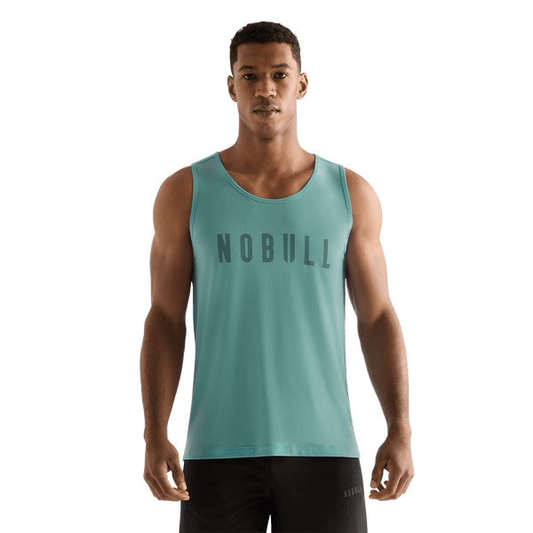 Oil Blue Men's NOBULL Tank Front Angle.