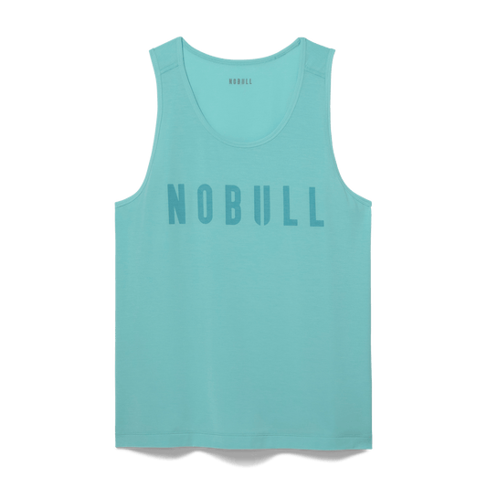 Aqua Heather Men's NOBULL Tank Silhouette Angle.