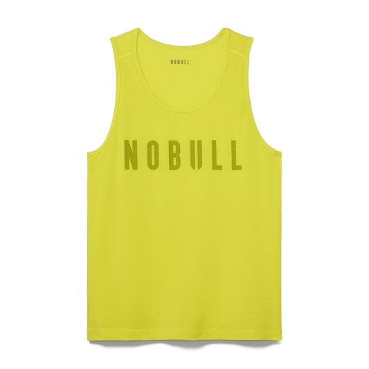 Neon Yellow Men's NOBULL Tank Silhouette Angle.