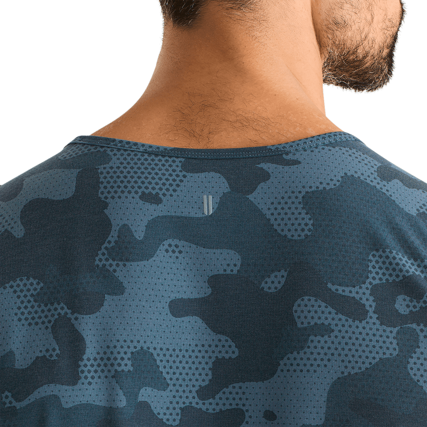 Coastal Blue Camo Men's Tank Back Angle.