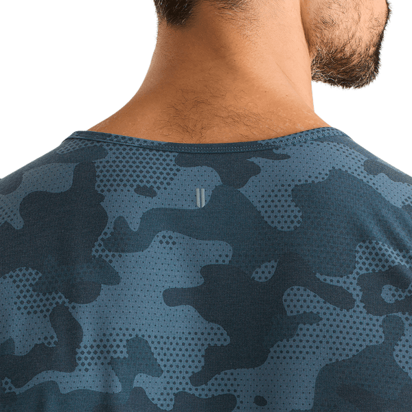 Coastal Blue Camo Men's Tank Back Angle.
