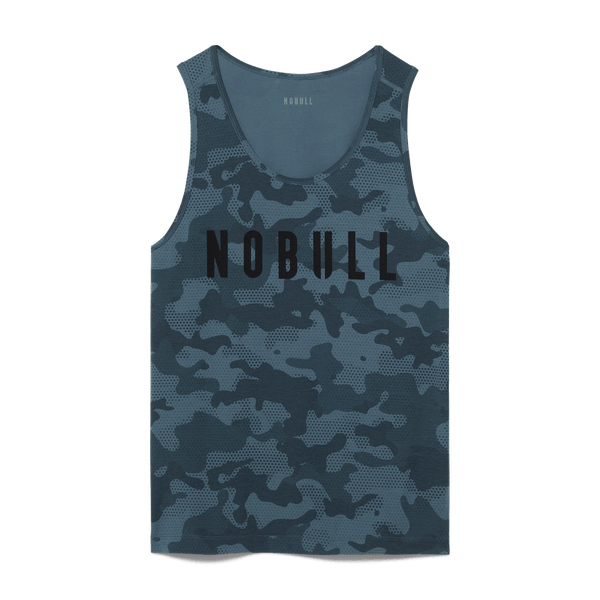 Coastal Blue Camo Men's Tank Silhouette Angle.