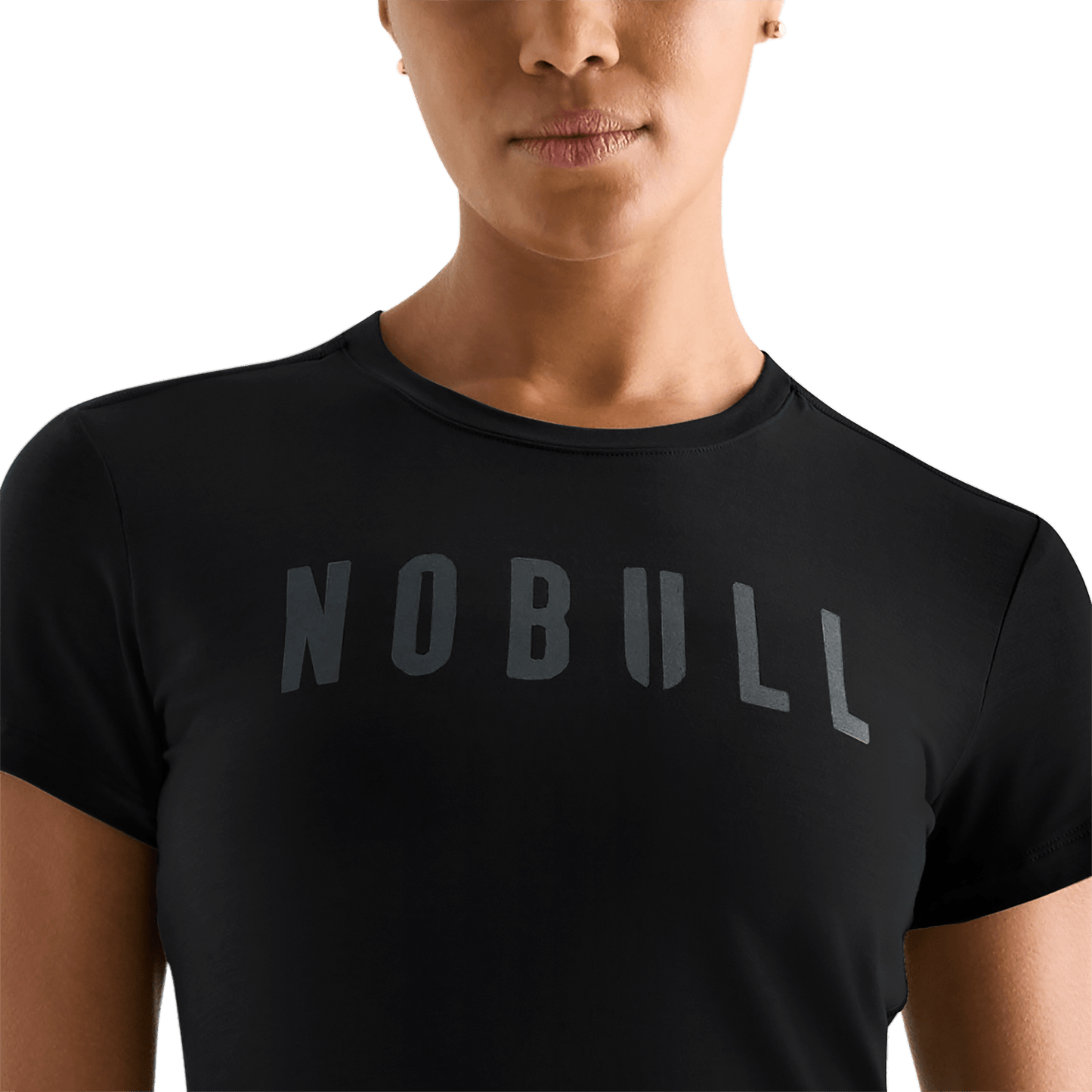 Black Women's NOBULL Tee Detail Angle.