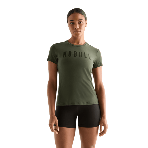 Dark Army Women's NOBULL Tee Front Angle.