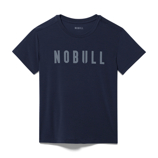Night Navy Women's NOBULL Tee Silhouette Angle.
