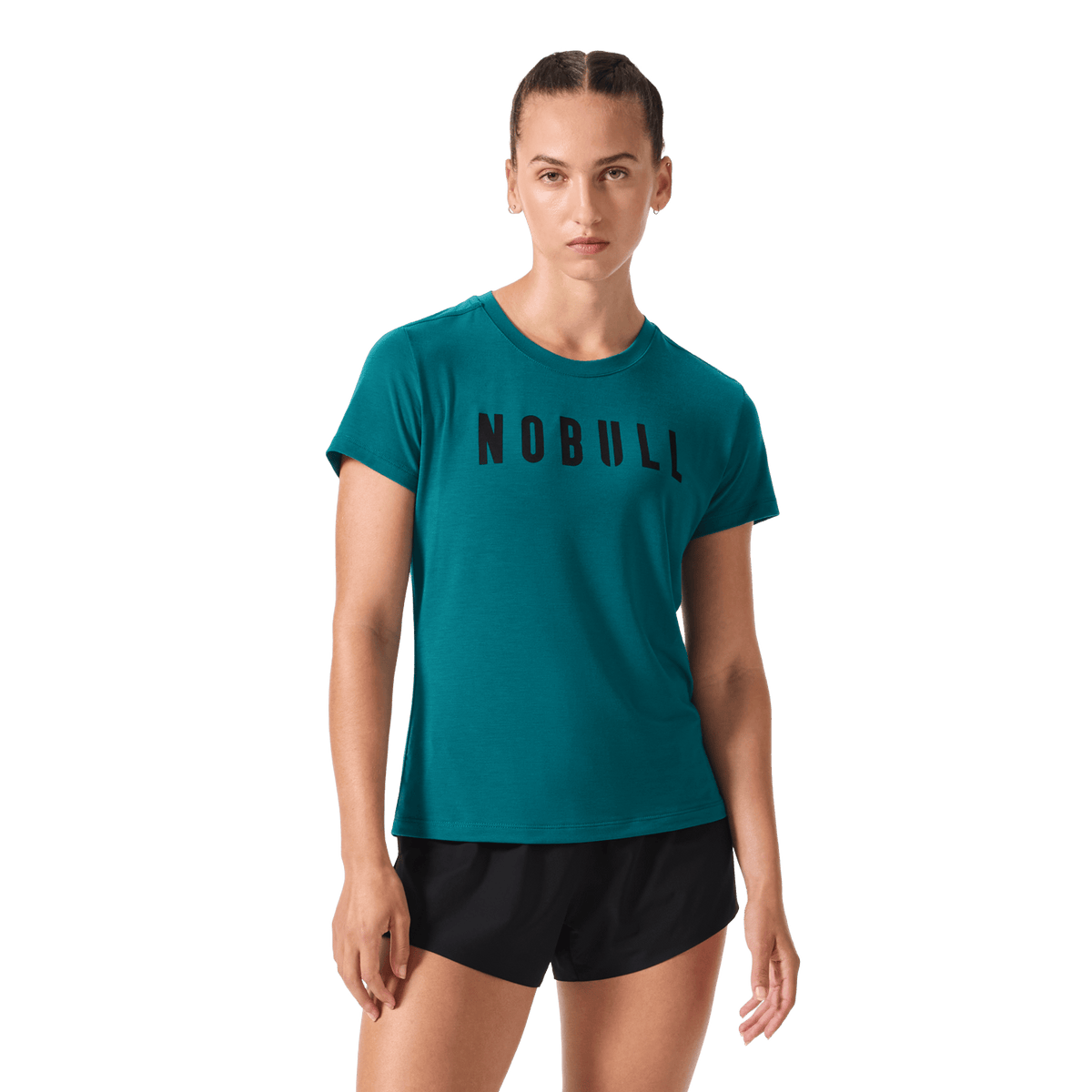 Women's Gulf Coast NOBULL Tee Front Waist Up Angle.