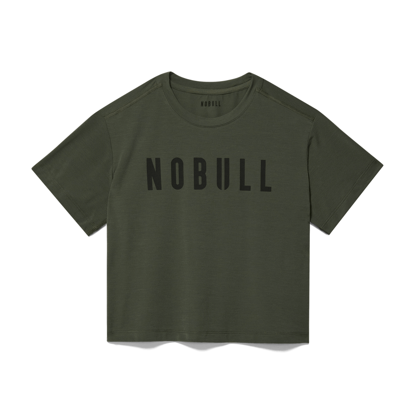 Dark Army Women's NOBULL Boxy Tee Silhouette Angle.