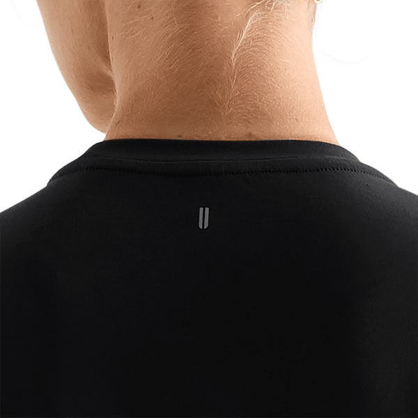 Black Women's NOBULL Boxy Tee U Logo Angle.