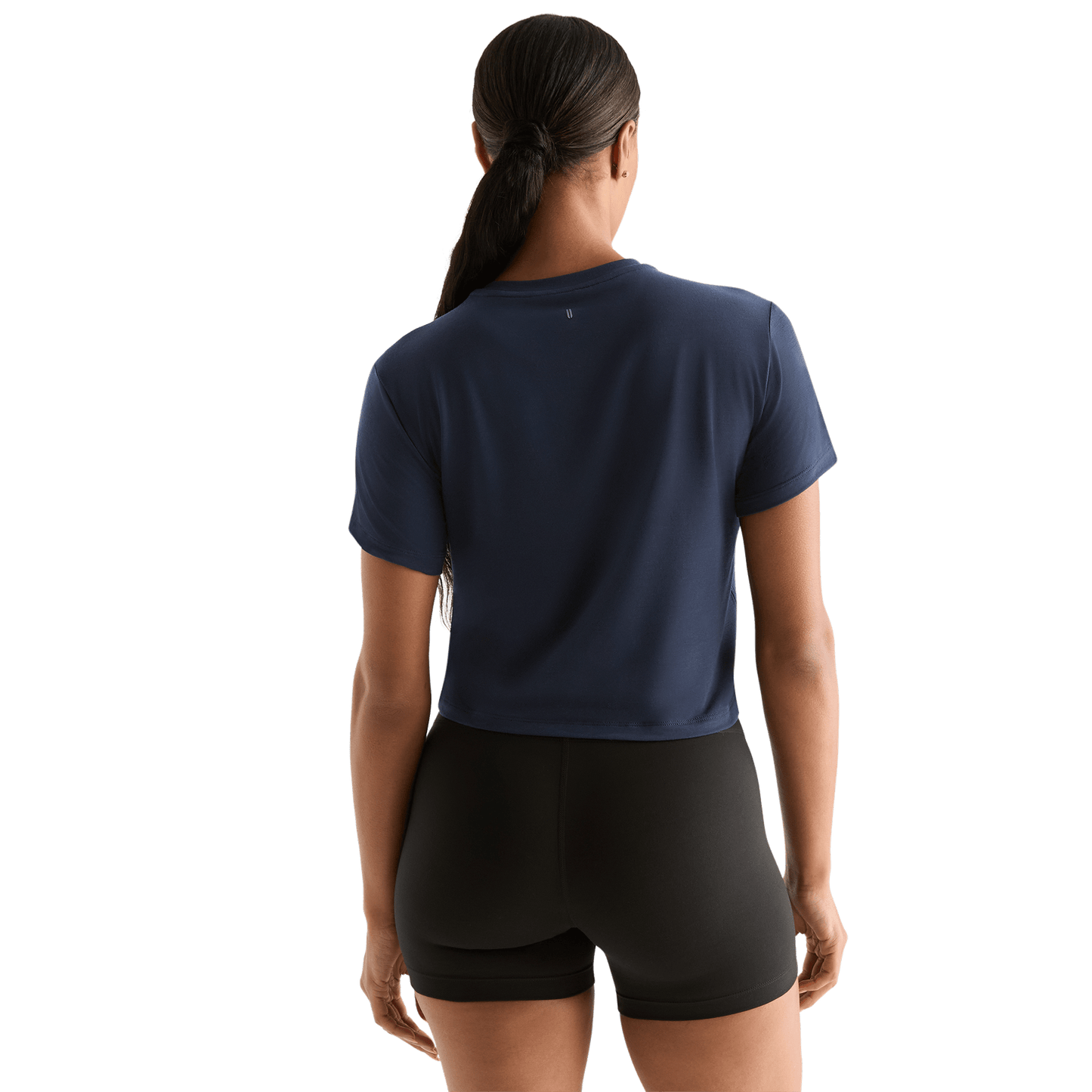Night Navy Women's NOBULL Boxy Tee Back Angle.