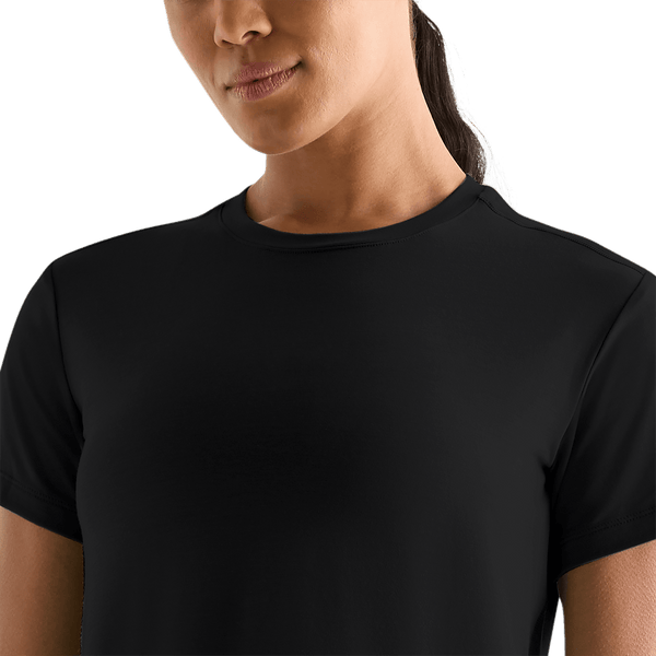 Black Women's Boxy Tee Detail Angle.