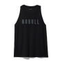 Black Women's High-Neck Tank Silhouette Angle.