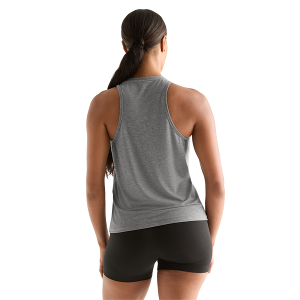 Heather Gray Women's NOBULL High-Neck Tank Back Angle.