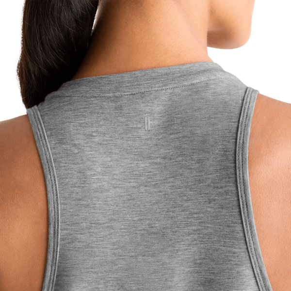 Heather Gray Women's NOBULL High-Neck Tank U Logo Angle.