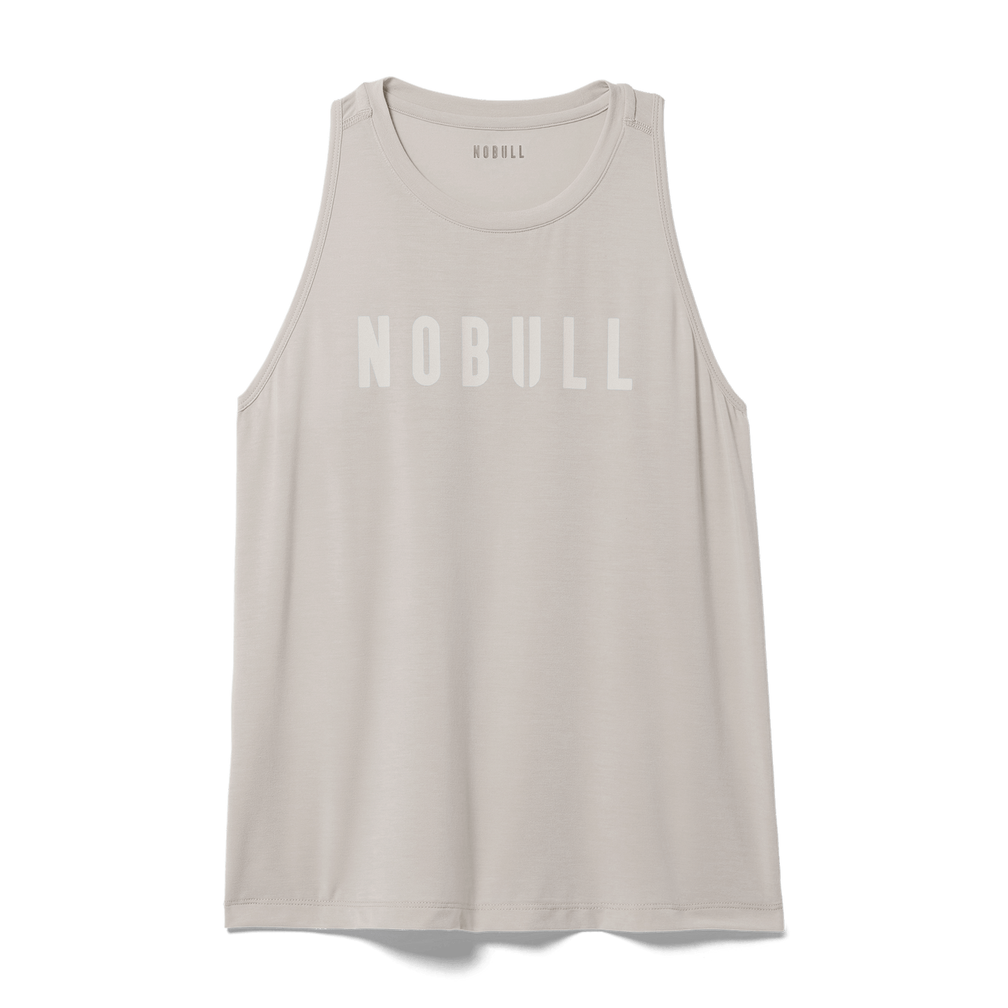 Oatmeal Women's NOBULL High-Neck Tank Silhouette Angle.